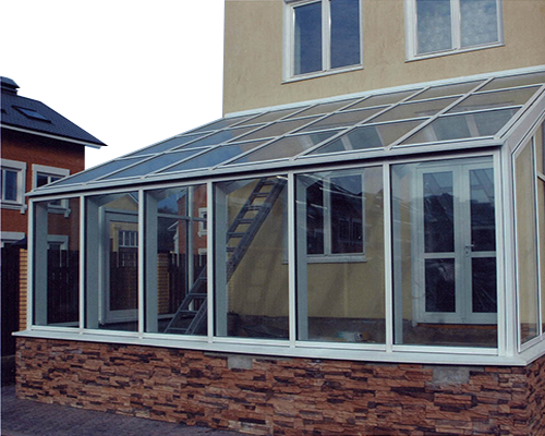 Алюминиевая стеклянная крыша для веранды в Самаре